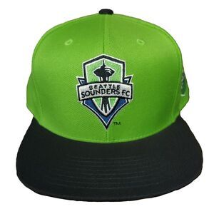 Seattle Sounders Mitchell & Ness MLS Fitted 7 3/8 Flatbill Hat Cap 3D Logo‎ New